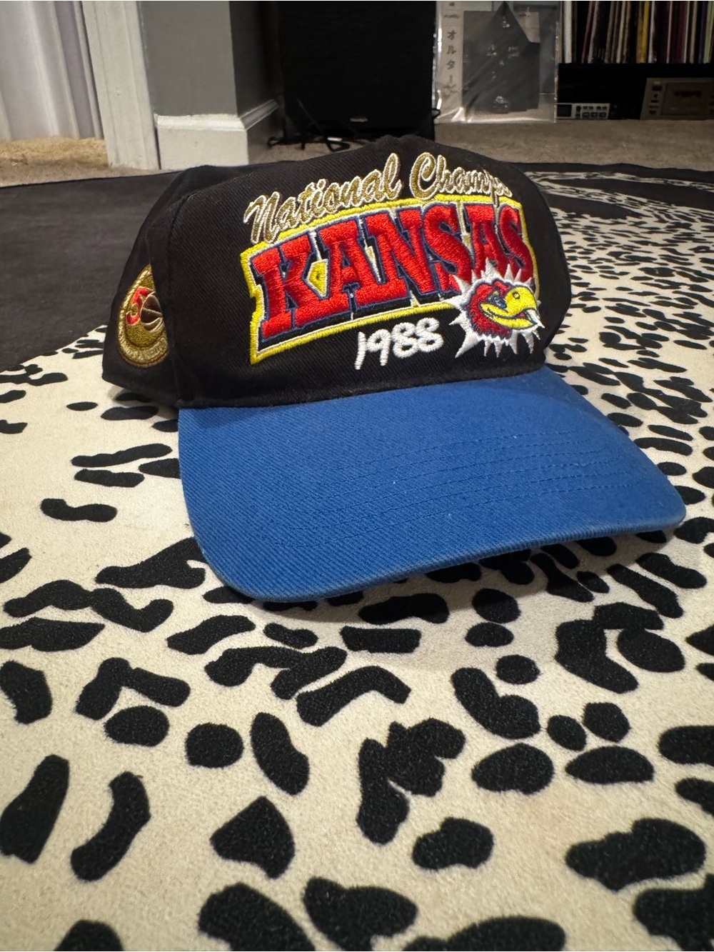 Kansas Jayhawks 1988 National Champs Vintage Hat 47 brand SnapBack